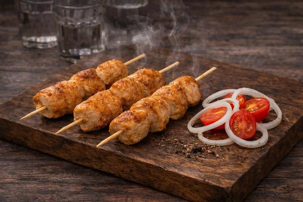 Мини-шашлык из курицы
