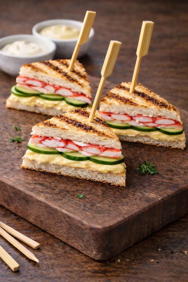Сэндвич с крабовыми палочками