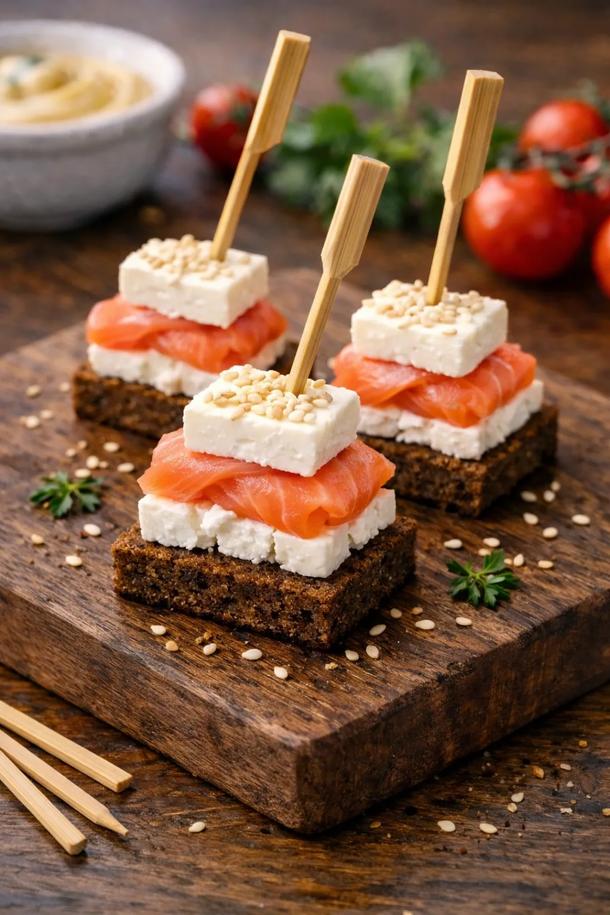 Канапе с лососем