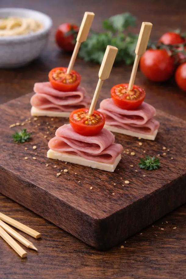 Канапе с ветчиной и сыром